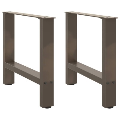 Patas para mesa de centro de acero natural (2 unidades, 60 x 42-43 cm)