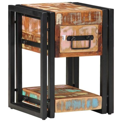 Armario de Noche 2 pcs 30 x 30 x 40 cm madera maciza reciclada