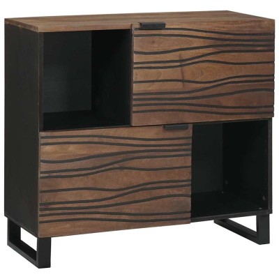 Aparador Marrón 80 x 33 x 75 cm madera maciza de mango