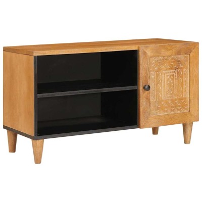 Gabinete de TV con estante Marrón claro 80 x 33 x 46 cm
