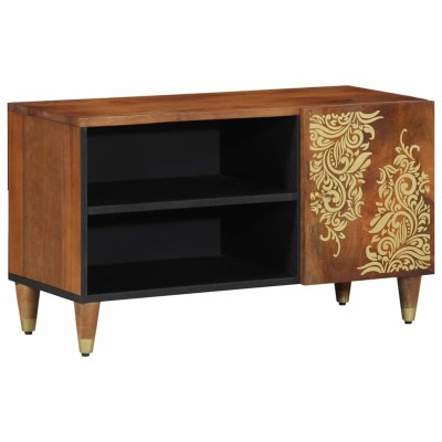 Armario de TV Marrón 80 x 31.5 x 46 cm Madera maciza de Mango