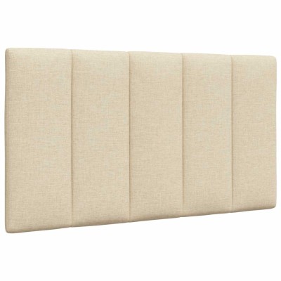 Cabecero de cama acolchado tela crema 90 cm
