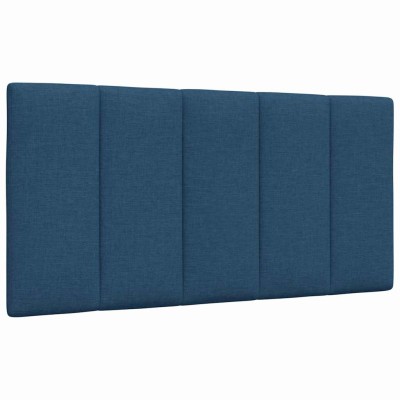 Cabecero de cama acolchado tela azul 100 cm