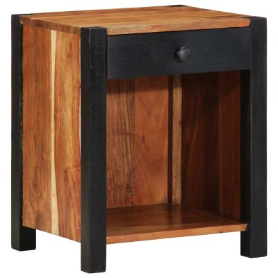 Armario de Noche Marrón 40 x 35 x 50 cm madera maciza de acacia