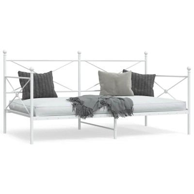 Diván sin colchón blanco 107x203 cm acero