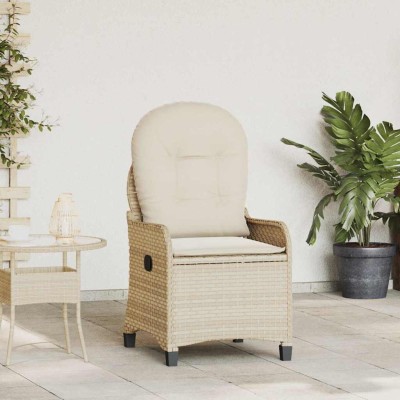 Sillón reclinable Beige 56 x 66 x 95cm ratán sintético