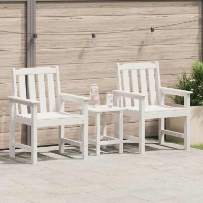Silla de comedor de jardín. 2 pcs Blanco 65.5 x 59 x 88cm