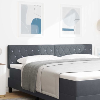 Cabecero de Terciopelo Argyle Gris oscuro 180 cm Terciopelo