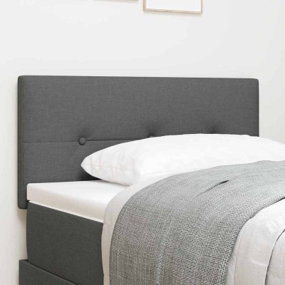 Cabecero con cabecera Manual Gris oscuro 80 cm tela