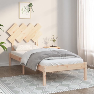 Estructura de cama madera maciza 90x200 cm