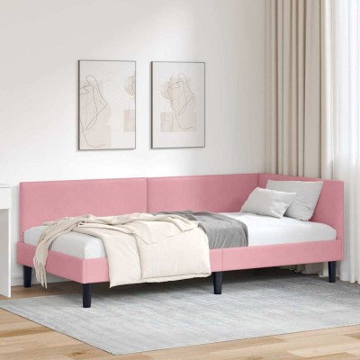 Estructura de cama en esquina Otro Manual Rosa 90 x 200 cm