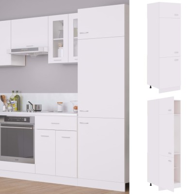 Armario frigorífico "Lyon" blanco 60x57x207 cm Madera de ingeniería