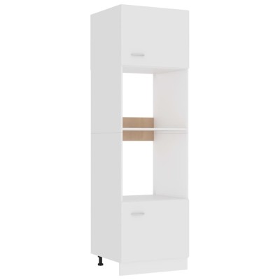 Mueble para microondas "Lyon" blanco 60x57x207 cm madera de ingeniería