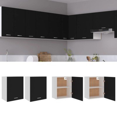 Armarios colgantes "Lyon" (2 unidades), color negro, 50 x 31 x 60 cm, madera de ingeniería