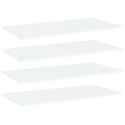 Estantes para estantería 4 uds contrachapada blanco 80x20x1,5cm